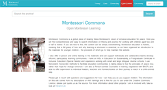 Desktop Screenshot of montessoricommons.cc